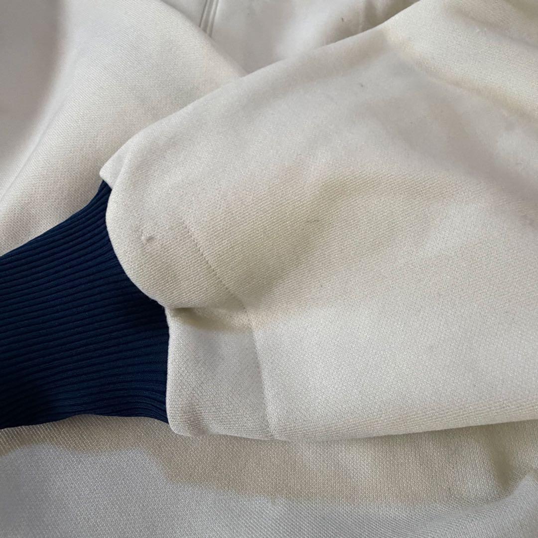 【希少サイズ】80s アディダス トラックジャケット デサント製 6号XL 白紺