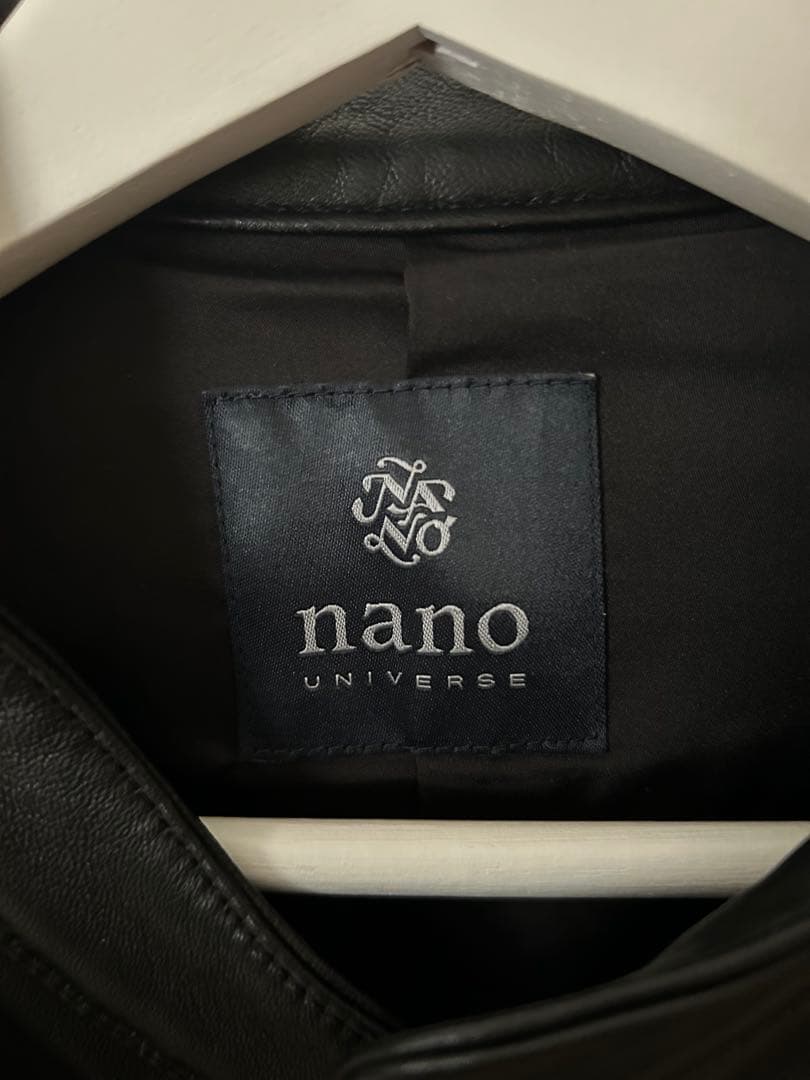 【美品】nano universe ライダースジャケット ブラック