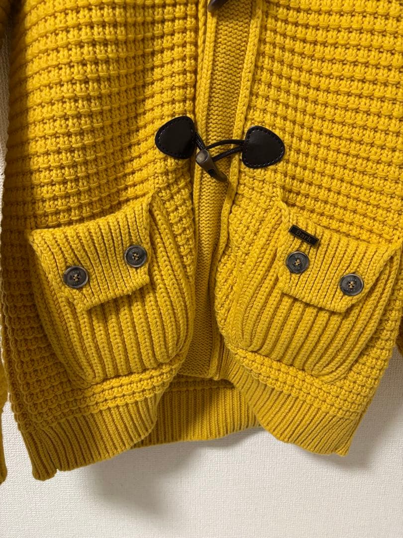 【希少】✨美品✨Bark バーク ニットダッフルコート　アウター　イエロー