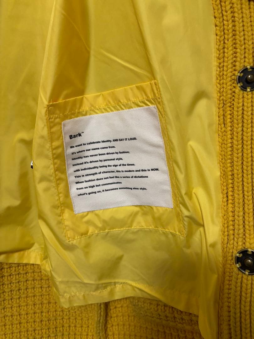 【希少】✨美品✨Bark バーク ニットダッフルコート　アウター　イエロー