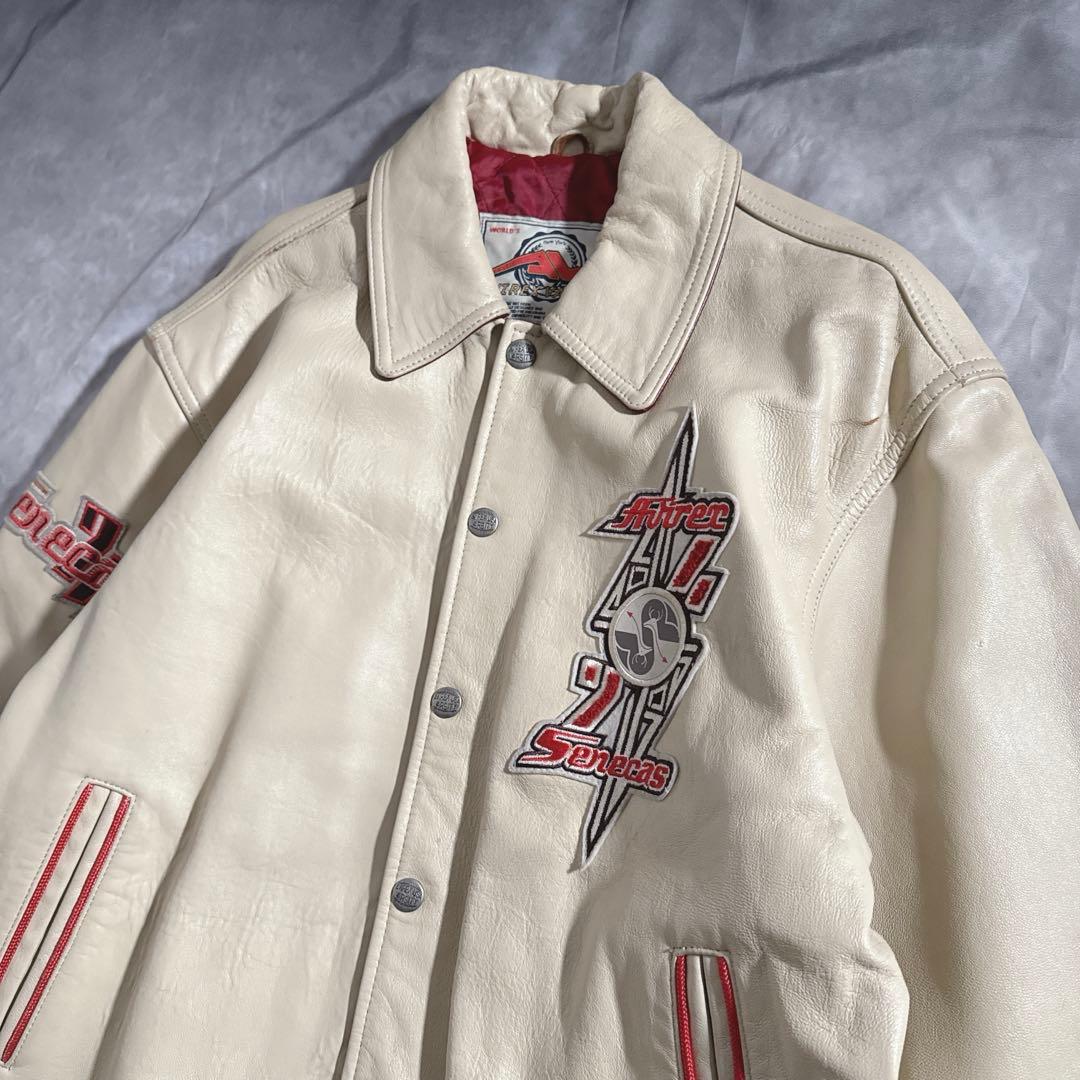 入手困難　アビレックス　スタジャン　レザージャケット インディアン　ベージュ　M