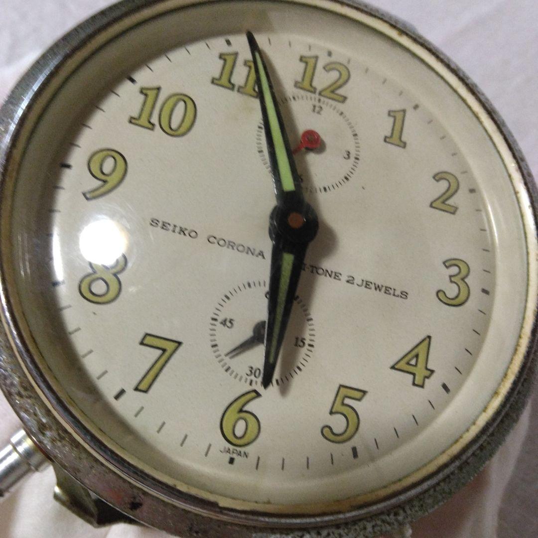 昭和レトロ 目覚まし時計 SEIKO 手巻き ヴィンテージ 当時物 - メルカリ