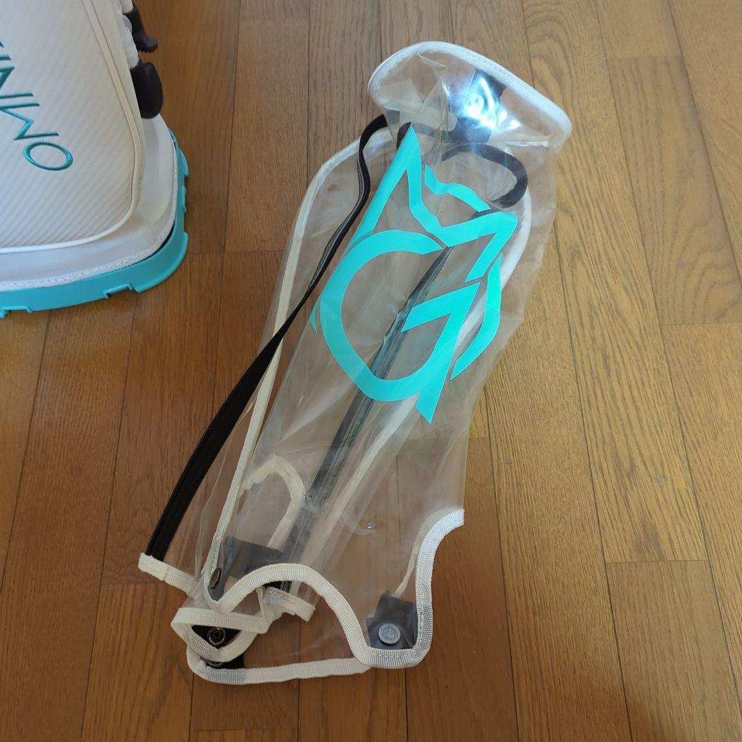 OMNIX GOLF スタンドバッグ ホワイト/ターコイズ