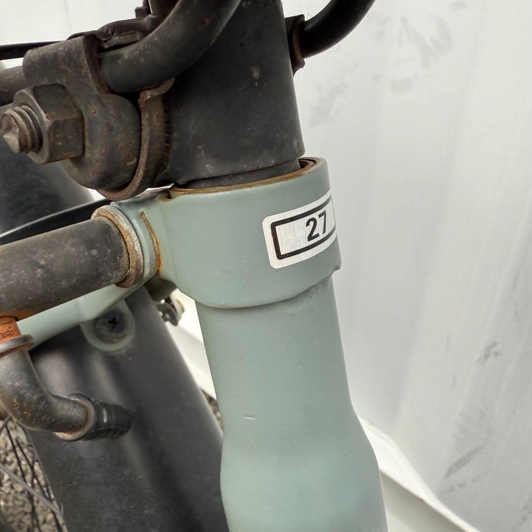 【都内/千葉引取】街乗り用自転車 27インチ カゴ/鍵/オートライト/6段変速付