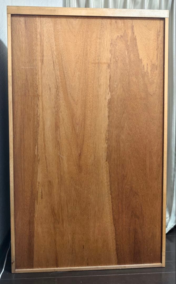ダークブラウン 木製 キャビネット ガラス扉付き　87.5×45.5×145