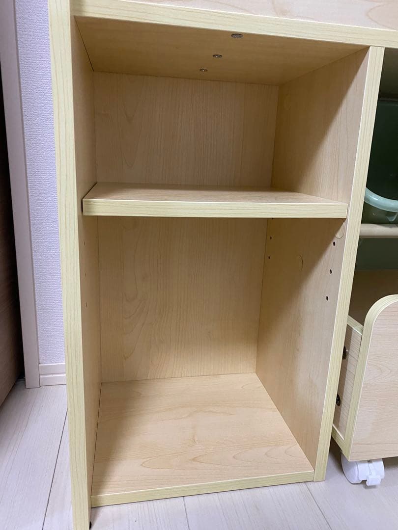 ハリー　送料込み　LOWYA 子ども用絵本棚（タイプA）キャスターワゴン