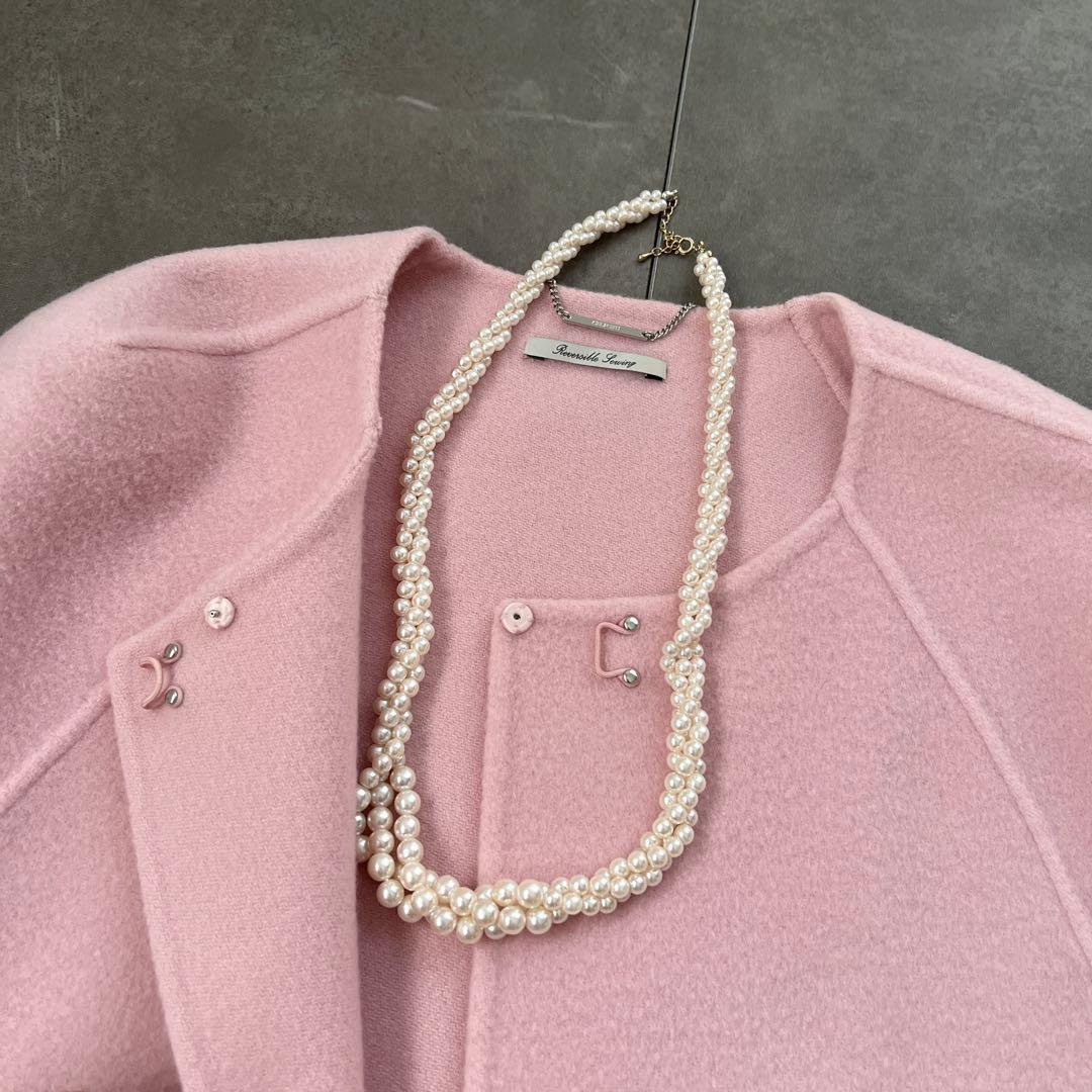 CELFORD（セルフォード）ピンク リバーケープジャケット ウール混紡　美品①