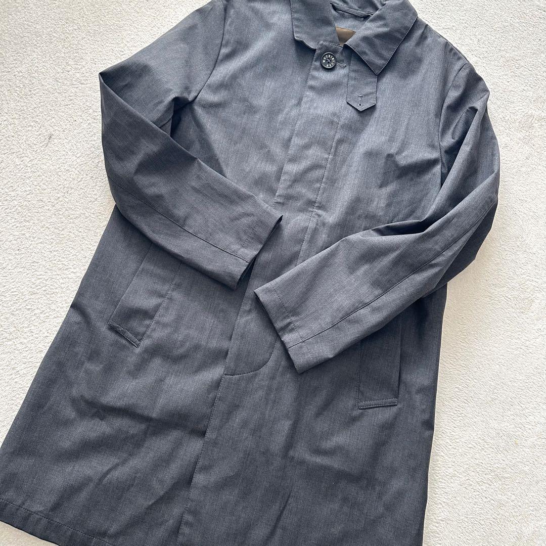 マッキントッシュ　ステンカラーコート　ロングコート　ウール　グレー