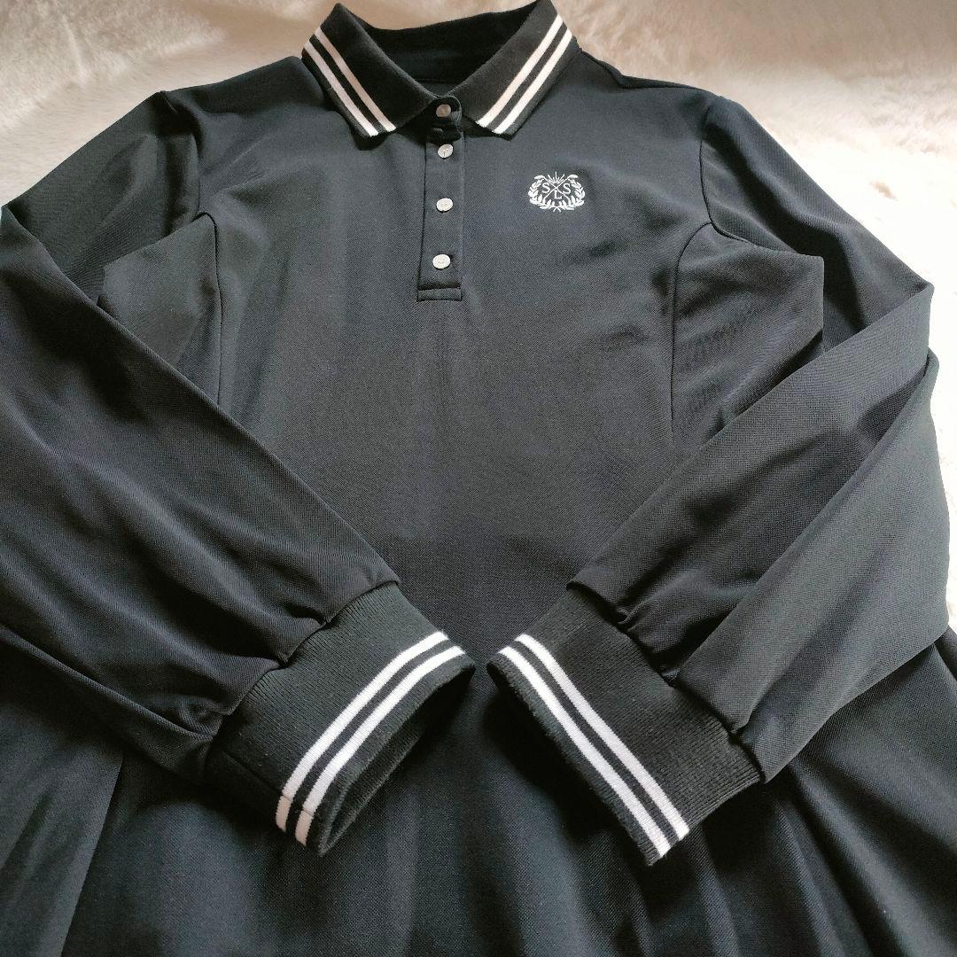 【✨極美品✨】ソルソレイユ◎ラインリブポロワンピース Lサイズ