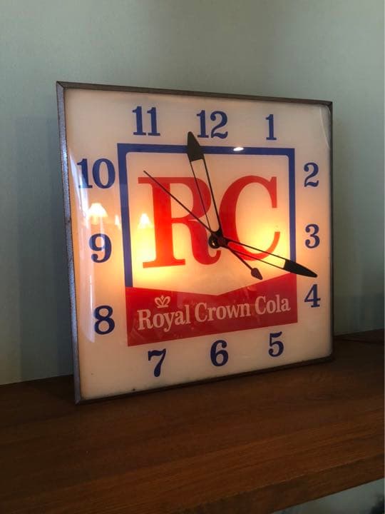 USA ビンテージ　アドバタイジングクロック　ロイヤルクラウンコーラ
