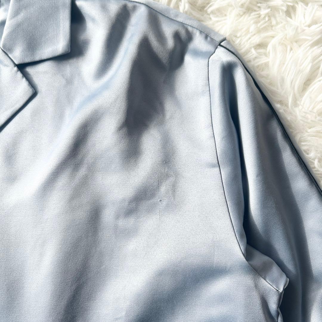 ジェラートピケ ジョエルロブション カシミヤ サテン パジャマ 長袖 ブルー