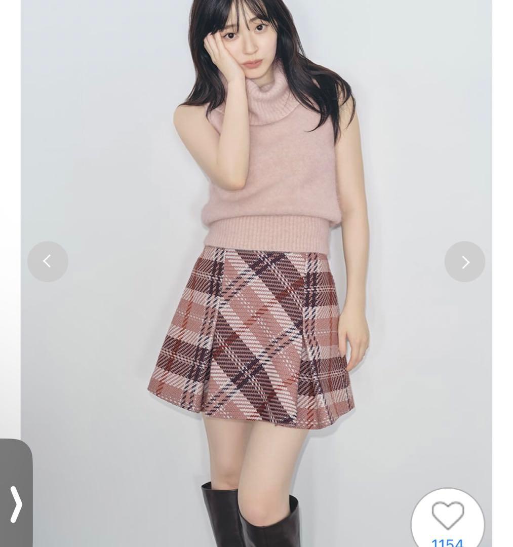 【新品タグ付き】スナイデル　ロービングチェックミニスカート