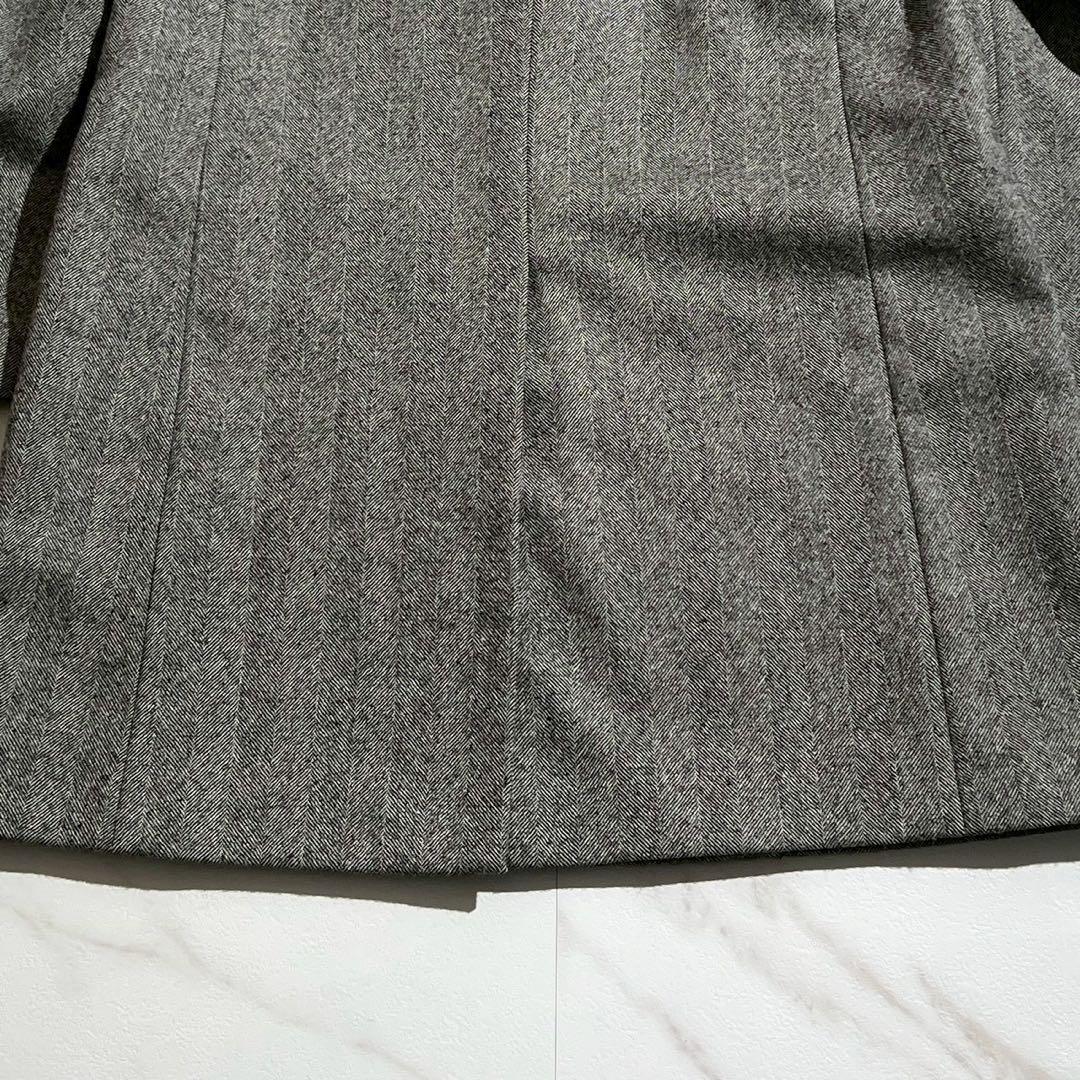 美品 サンローランパリ 2017 チェスターコート ヘリンボーン 48 【153