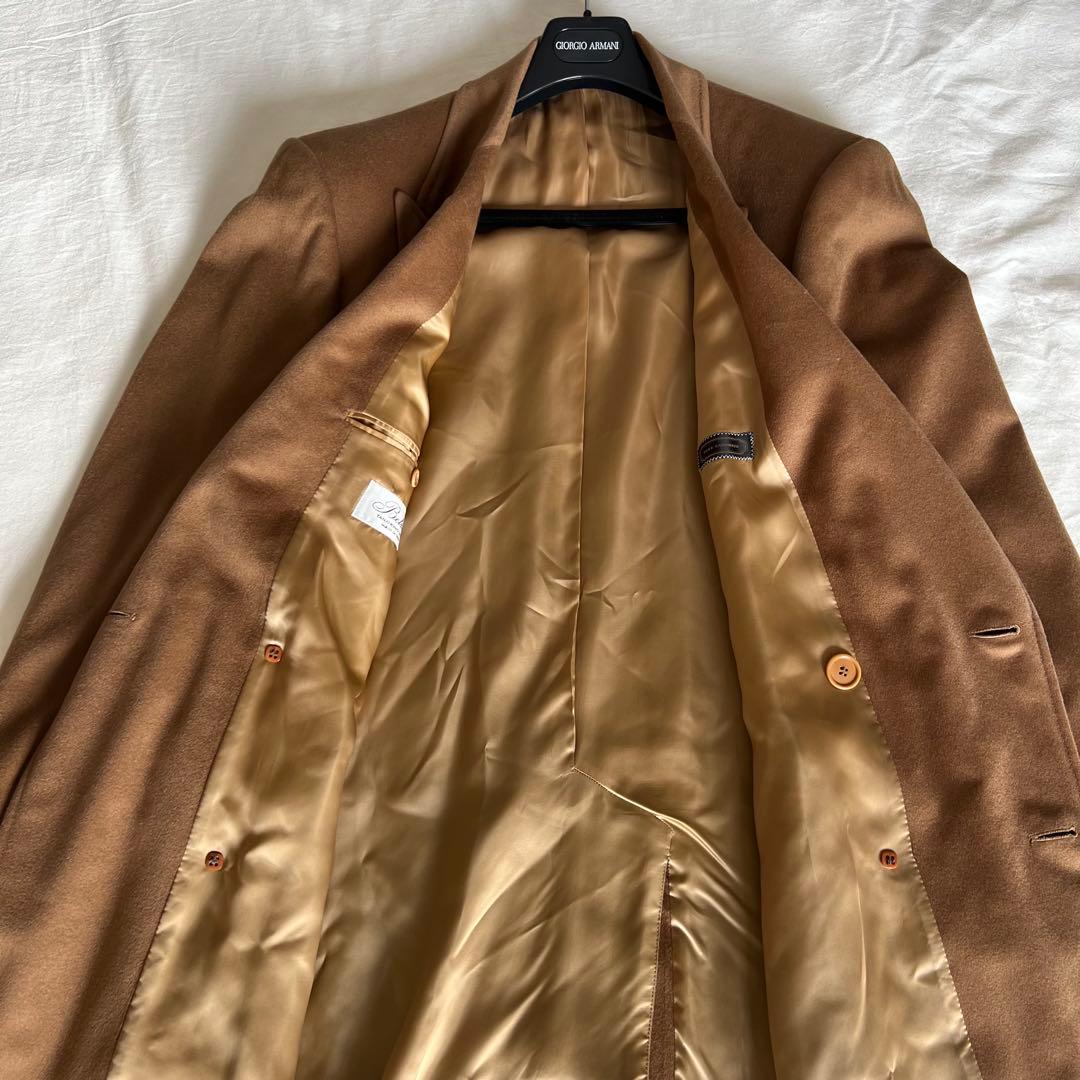 【高級】Belvest カシミヤ100% イタリア製 ダブル チェスターコート