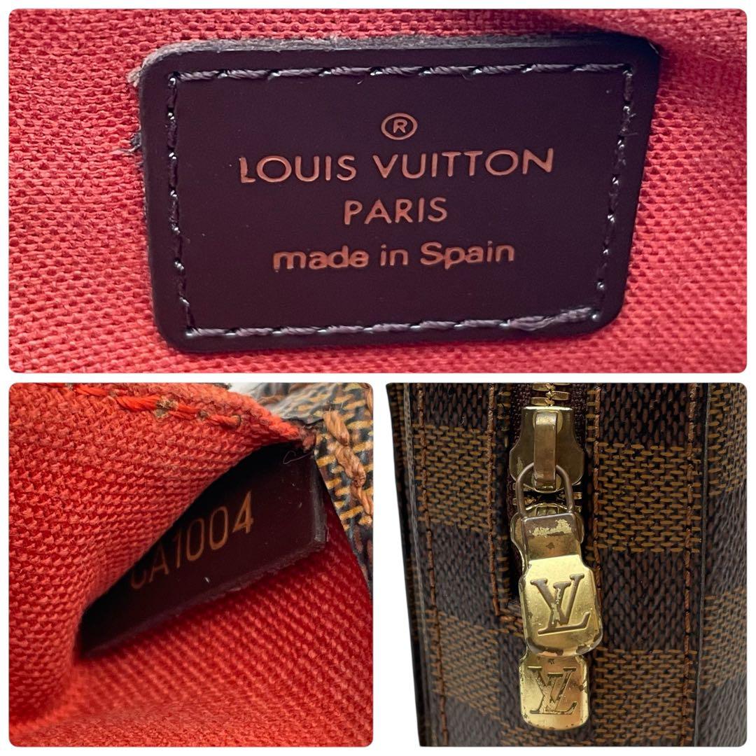 ルイヴィトン ダミエ レザー ジェロニモス ウエスト ボディ バッグ ブラウン.