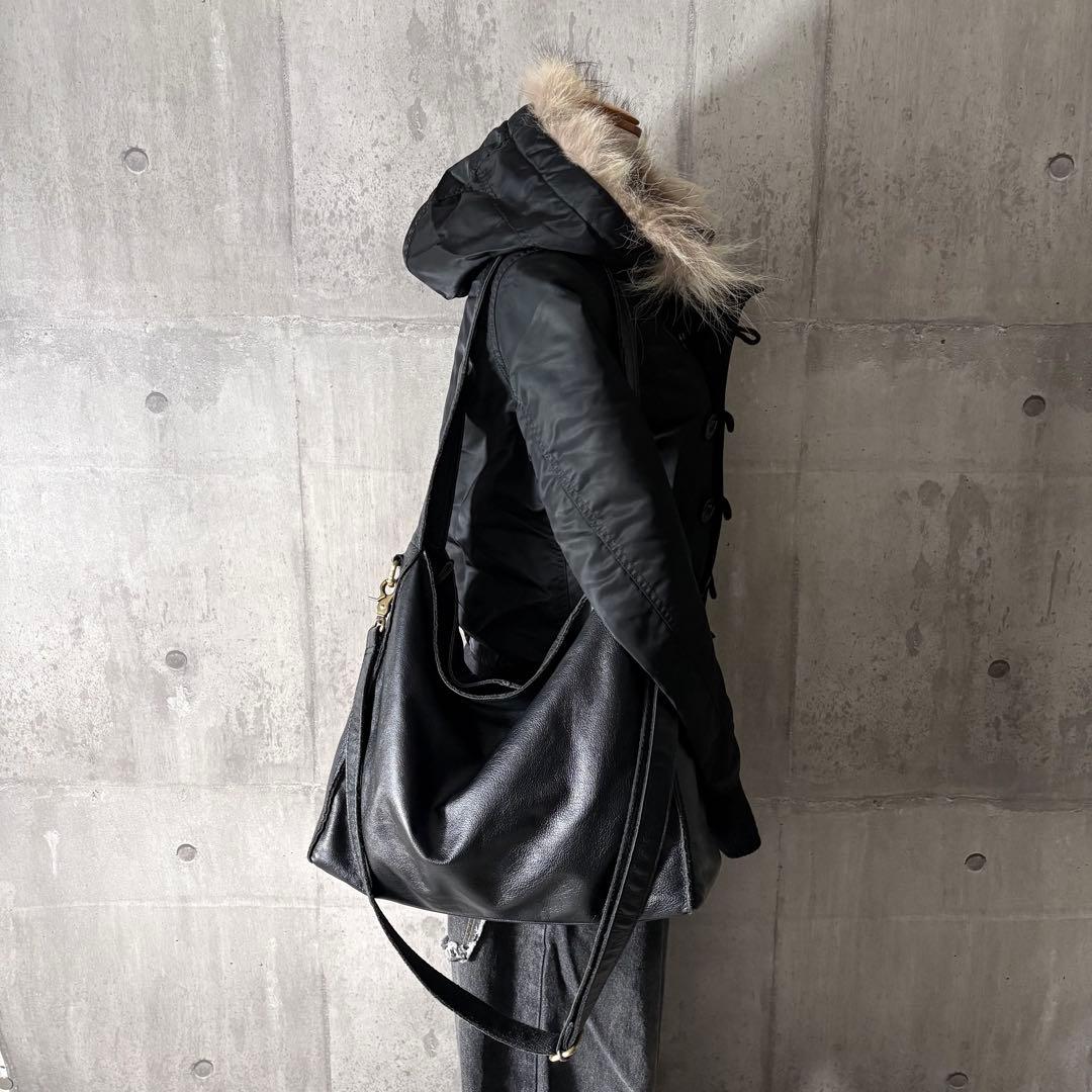 バッグ 00s leather one shoulder bag 2way y2k