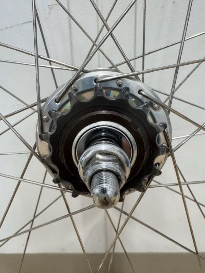 競輪 完組ホイール前後セット スズエ PROMAXハブ・アラヤGOLDリム