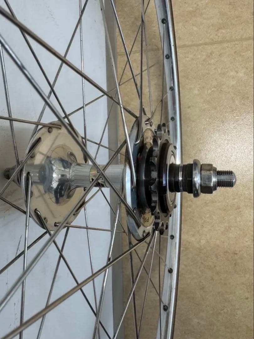 競輪 完組ホイール前後セット スズエ PROMAXハブ・アラヤGOLDリム