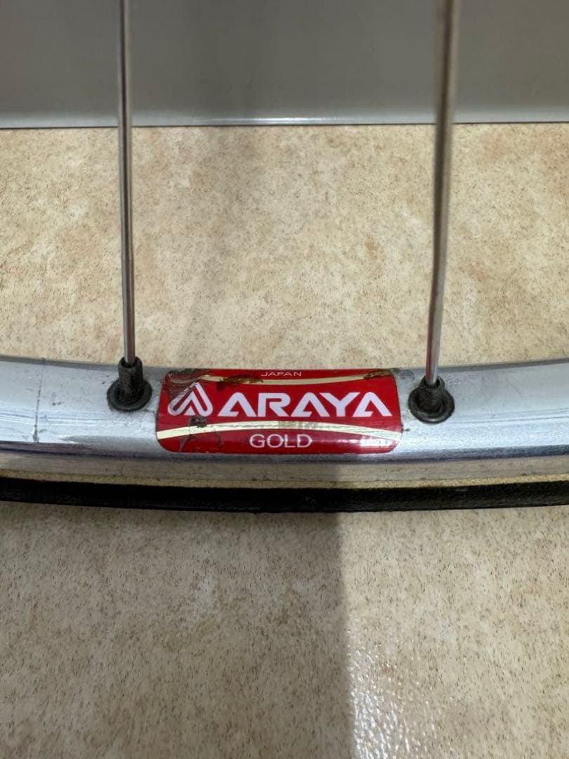 競輪 完組ホイール前後セット スズエ PROMAXハブ・アラヤGOLDリム