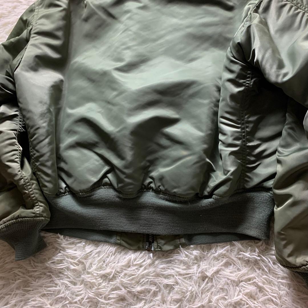 【雰囲気抜群】SCHOTT フライトジャケット MA-1 カーキ L USA製