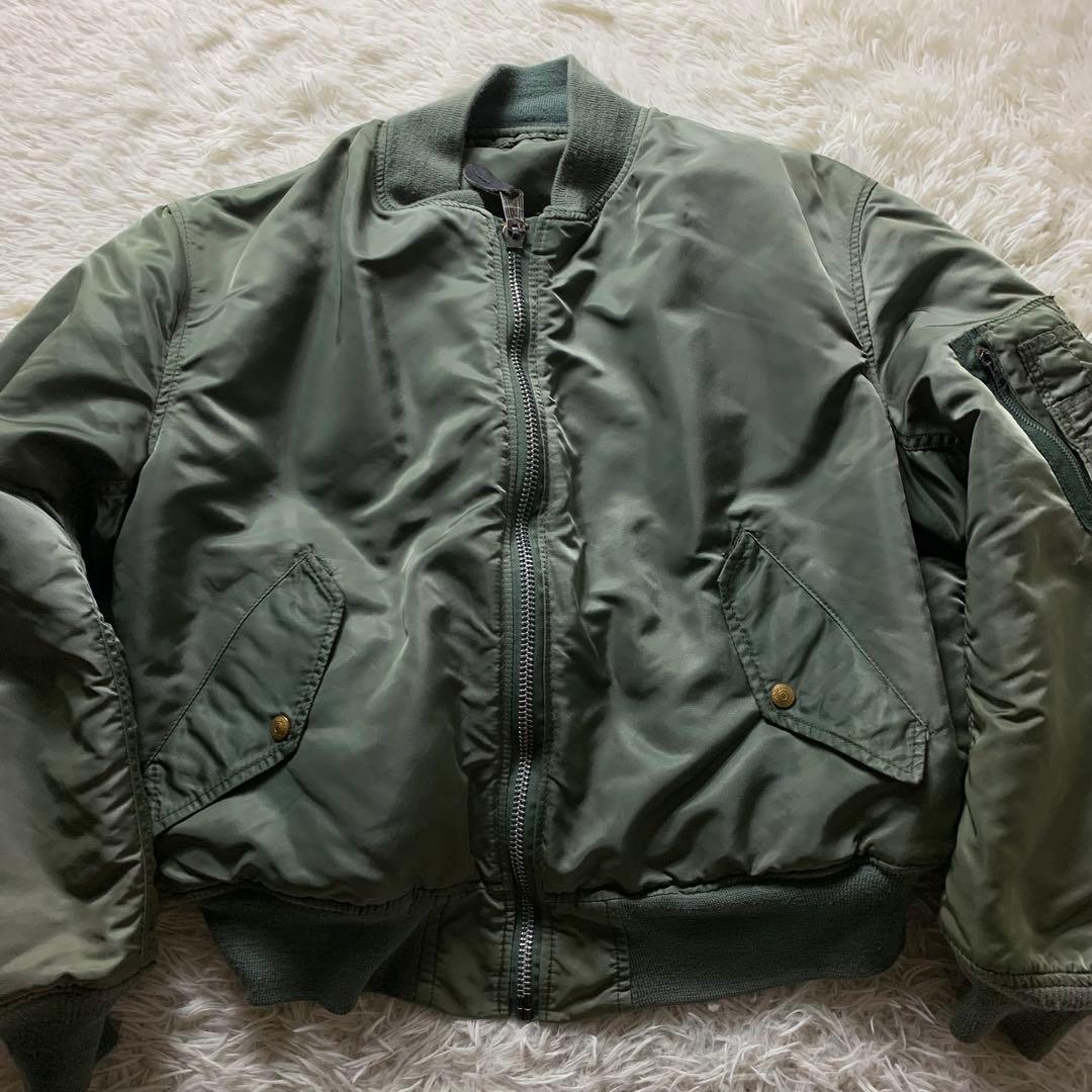 【雰囲気抜群】SCHOTT フライトジャケット MA-1 カーキ L USA製