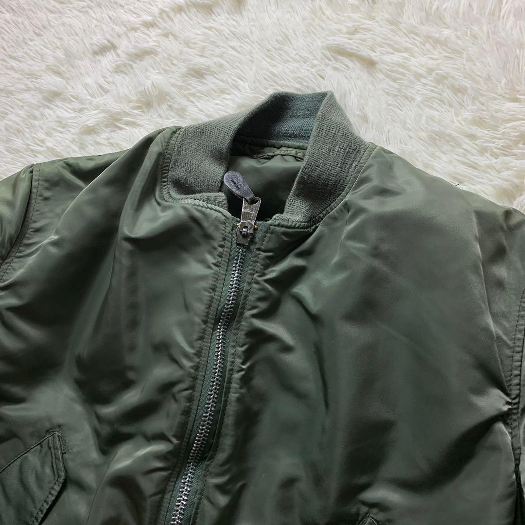 【雰囲気抜群】SCHOTT フライトジャケット MA-1 カーキ L USA製