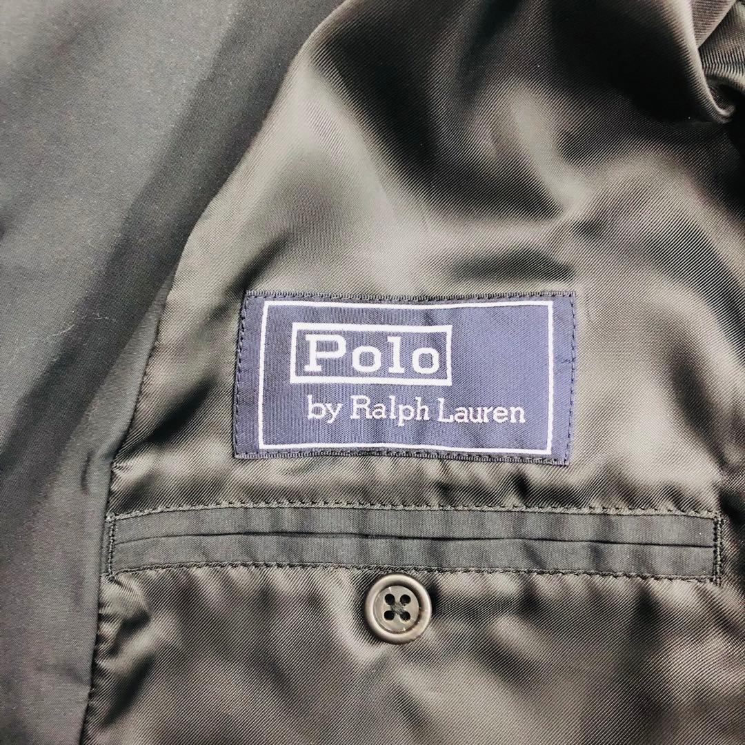 1518 美品　ポロラルフローレン　ステンカラーコート ブラック　M