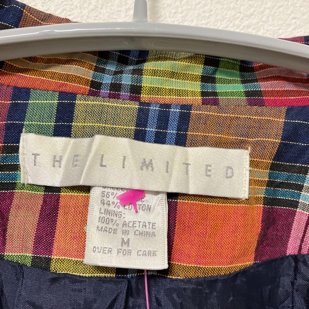 希少/90s【M】THE LIMITEDマルチカラー チェックジャケット レトロ