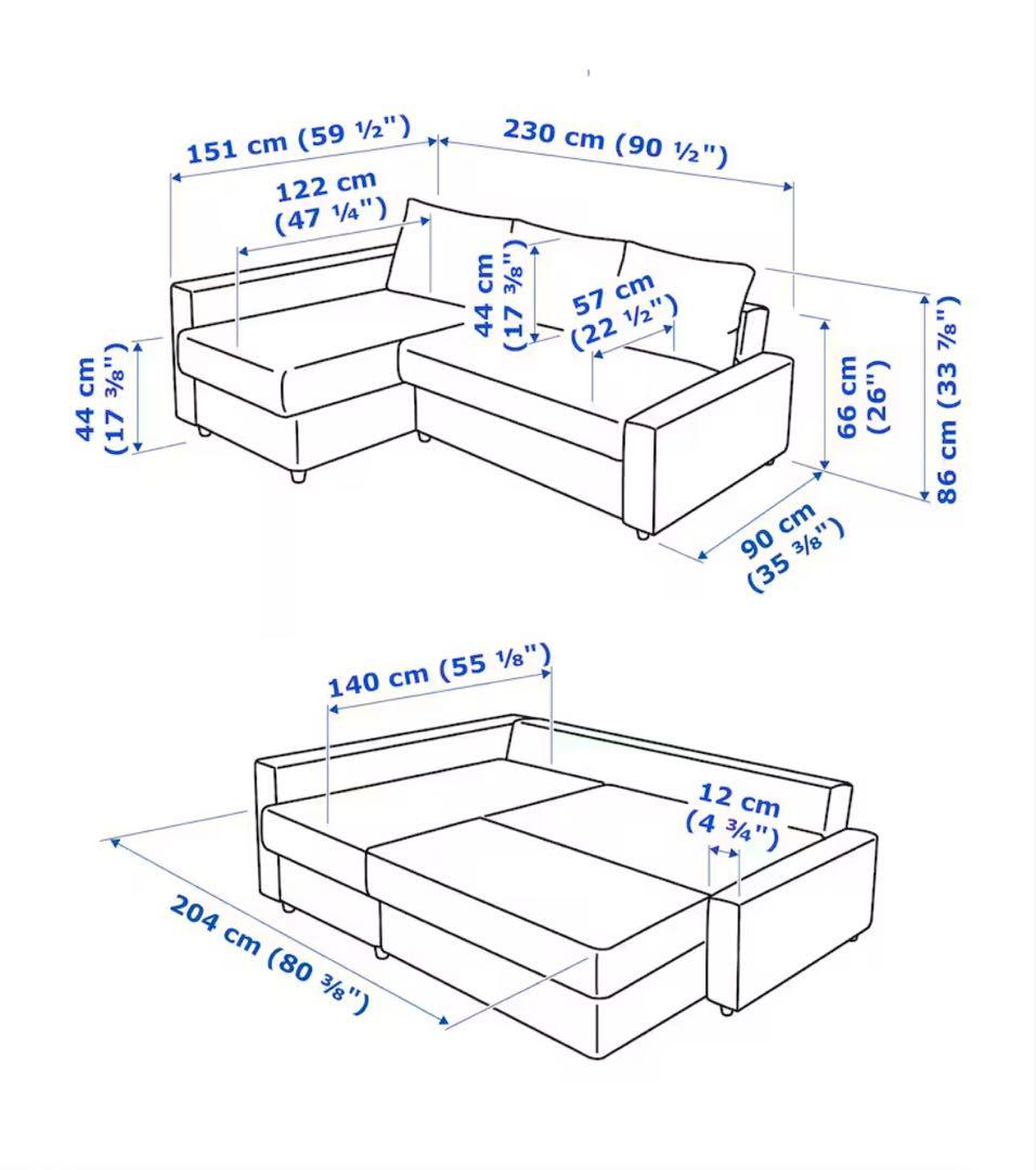 【直接引取可能】 IKEA FRIHETEN フリーヘーテンソファベッド