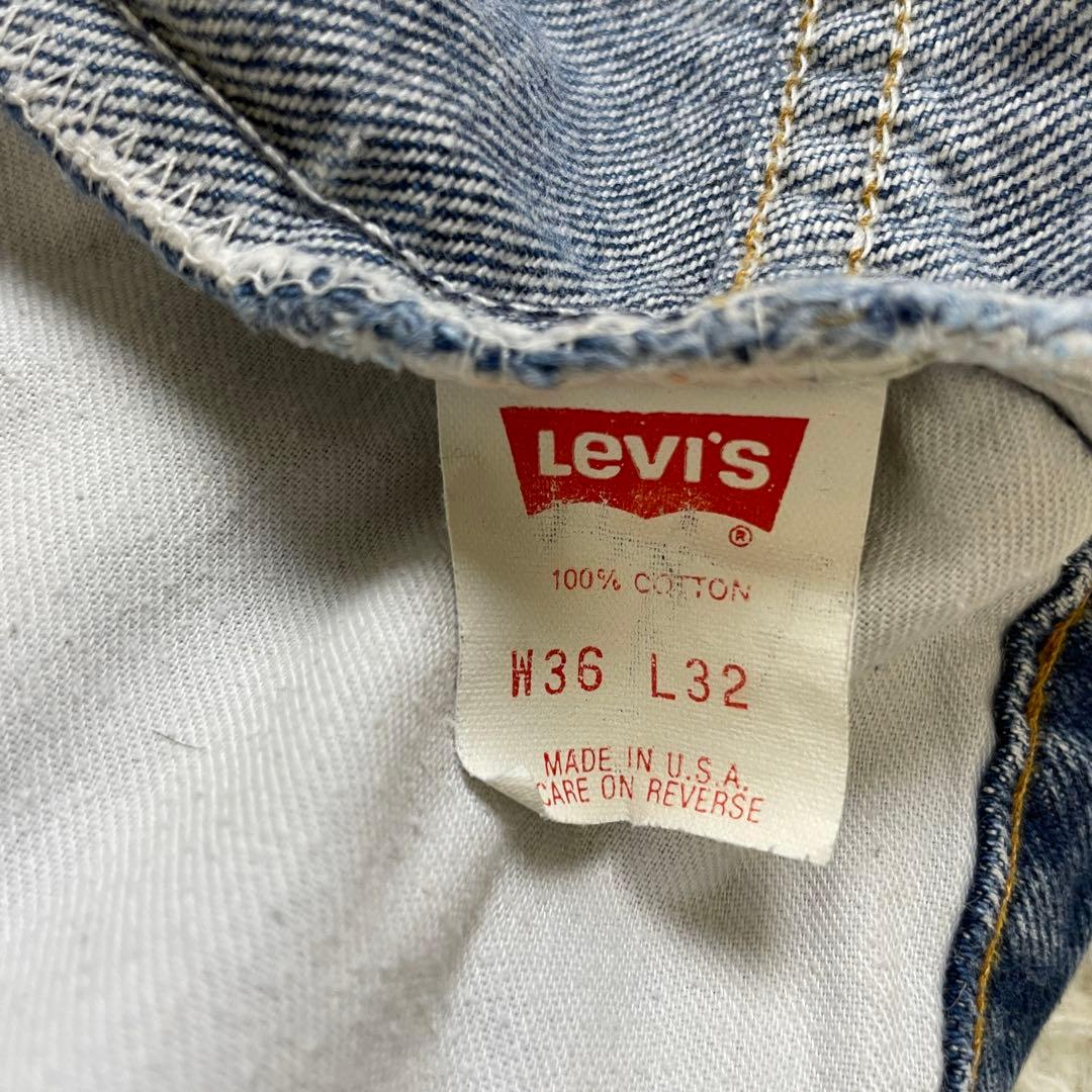 80s リーバイス USA製 ブリーチデニム オレンジタブ w36 カットオフ