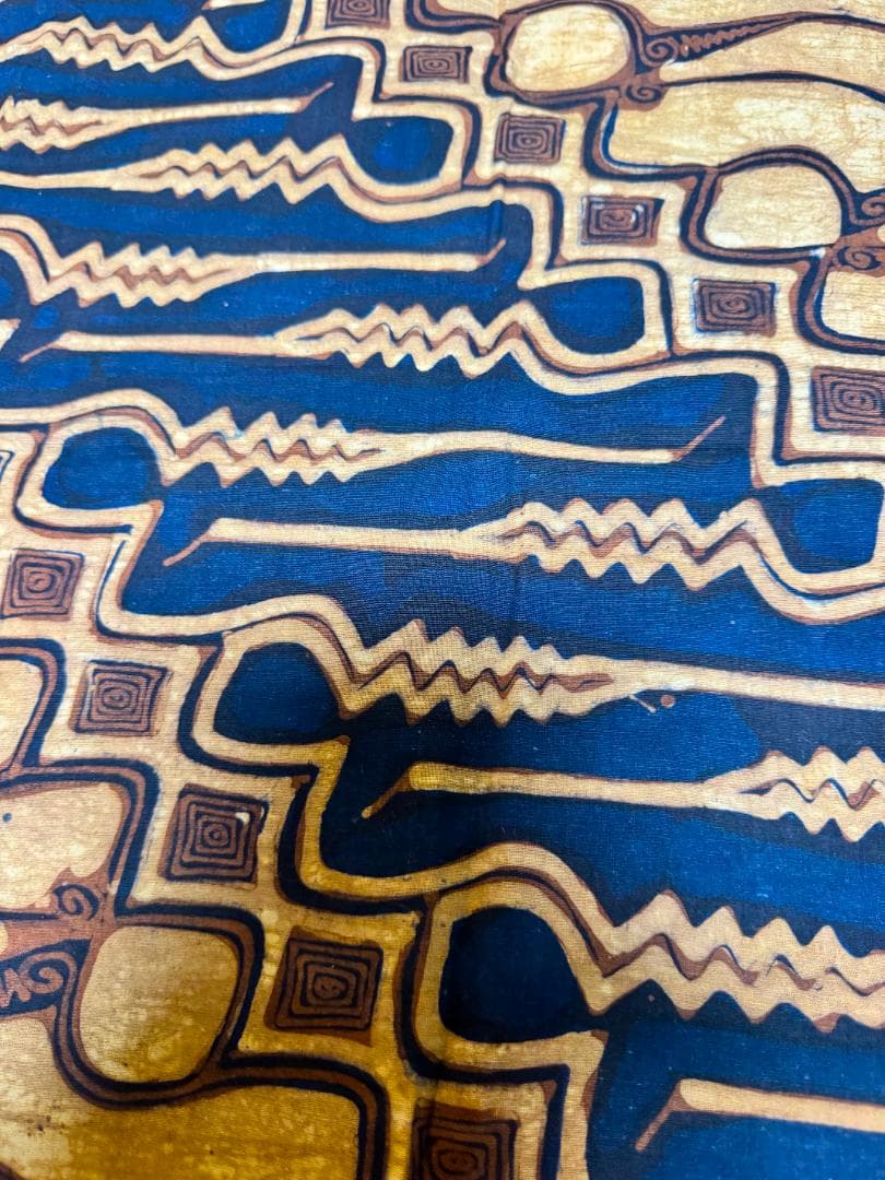 バリ島ヴィンテージバティック、手染め ベッドカバー 幅100cm、長さ119