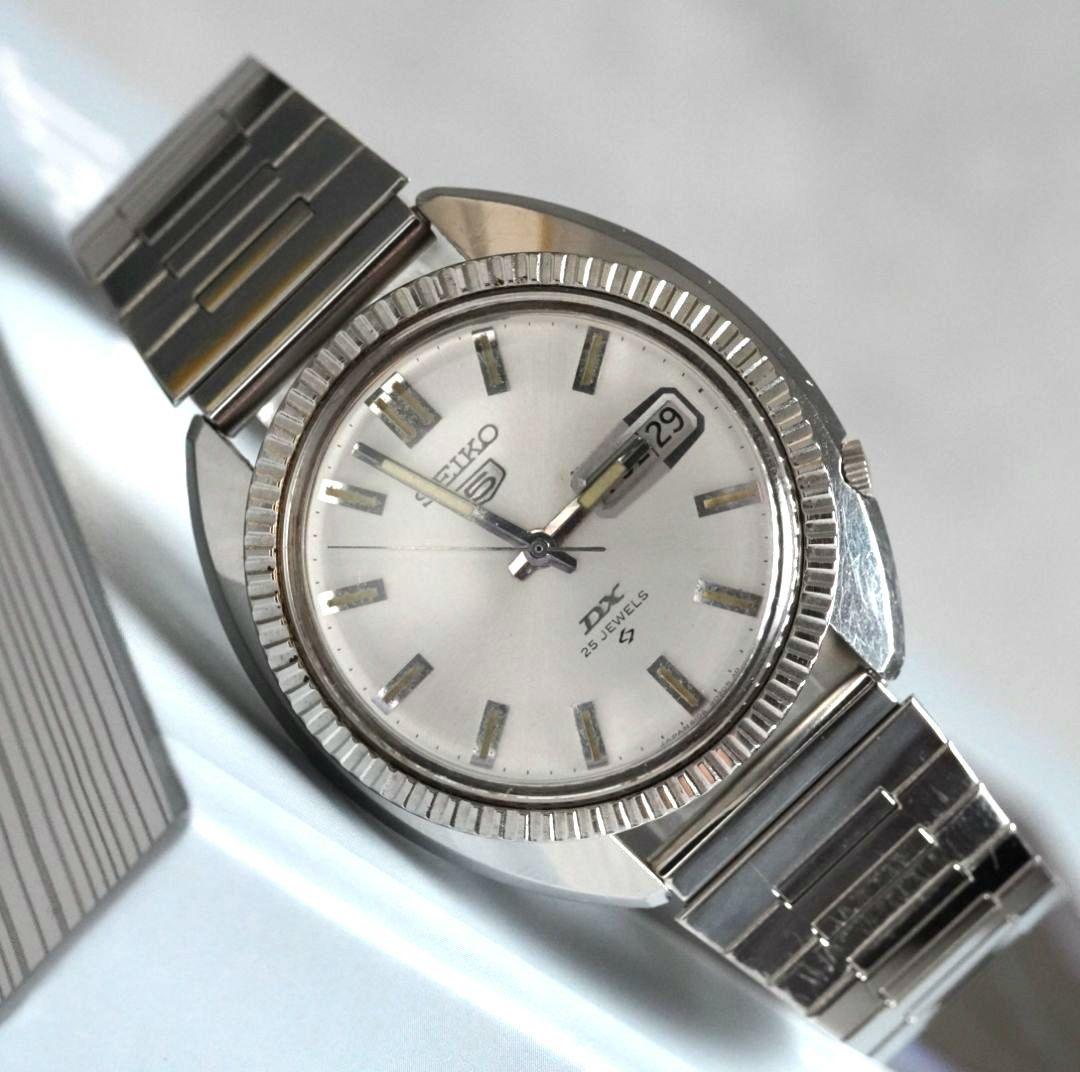 SEIKO 5 DX セイコー 自動巻 腕時計 フルーテッドベゼル ヴィンテージ