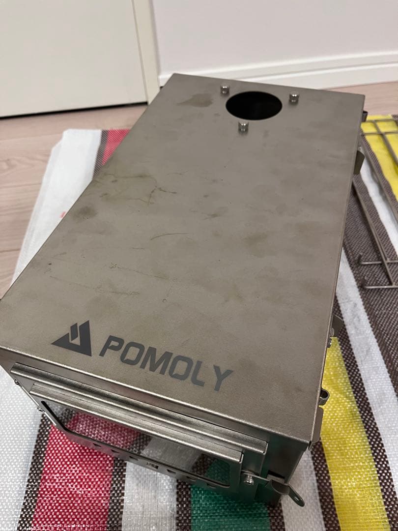 POMOLY 薪ストーブ T1 チタン製 折り畳み式 サイドテーブル付き