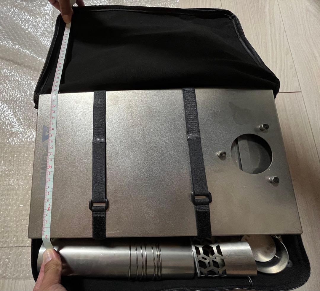 POMOLY 薪ストーブ T1 チタン製 折り畳み式 サイドテーブル付き