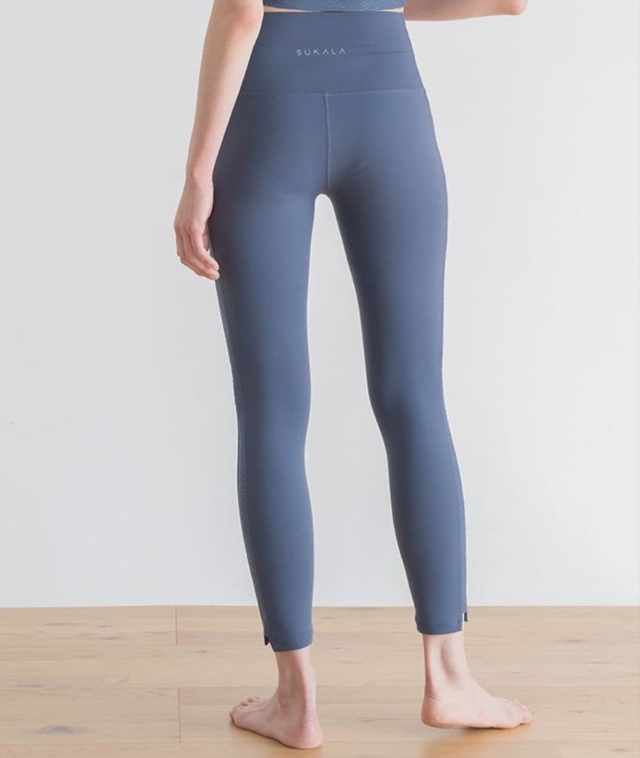 LAVA【SUKALA】ecoジャガードレギンススモークブルーM　おまけ付き
