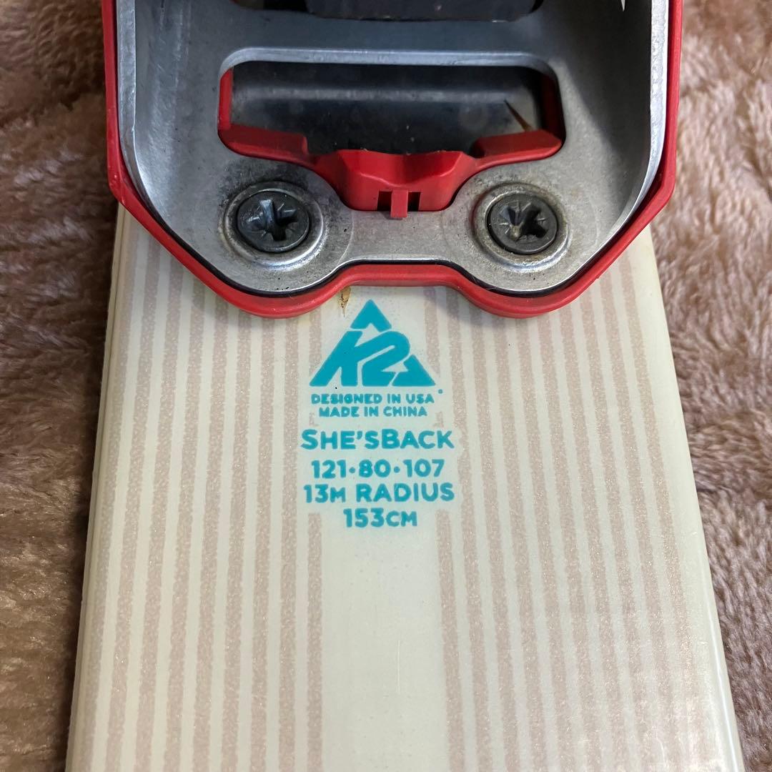 K2 ケーツー SHE'S BACK 80 153cmスキー板 ビンディング付き
