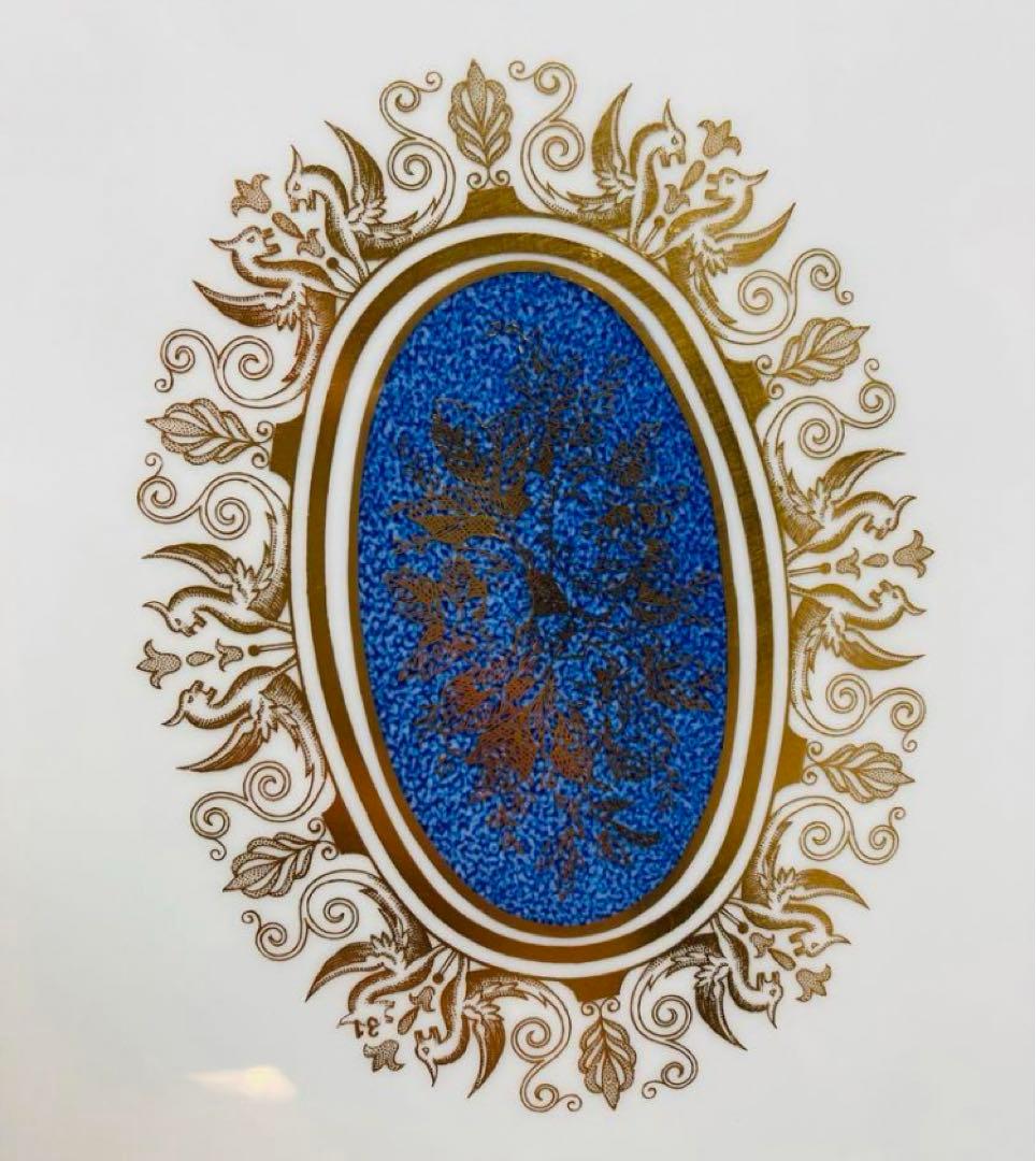 ウェッジウッド コロンビア　パウダー　ブルー オーバルプレート