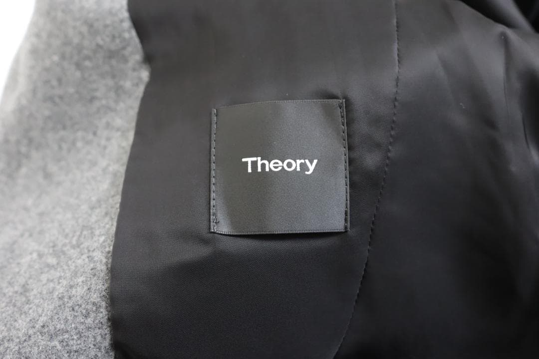 Theory 21AW スタンドカラーコート メンズ グレー