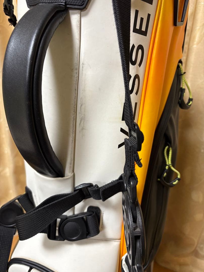 Vessel キャディバッグ オレンジ ブラック