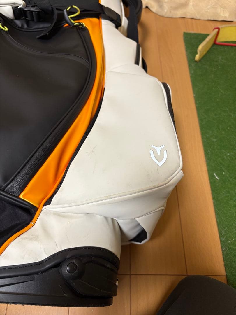 Vessel キャディバッグ オレンジ ブラック