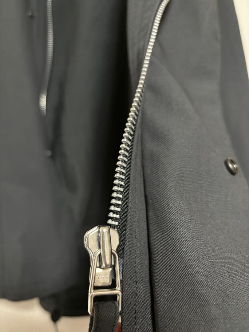 24SS stillbyhandコットン×リネンツイルスタンドカラーハーフコートの