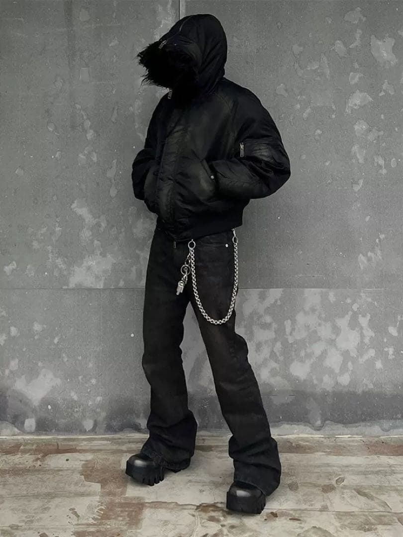 Y2K fur bomber down Parker フライトジャケット