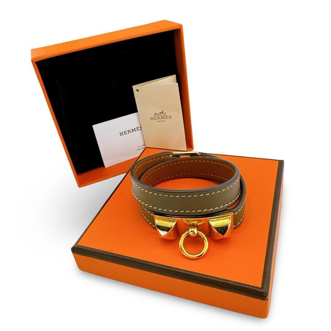 エルメス HERMES　リヴァル ドゥブルトゥール レザー ブレスレット