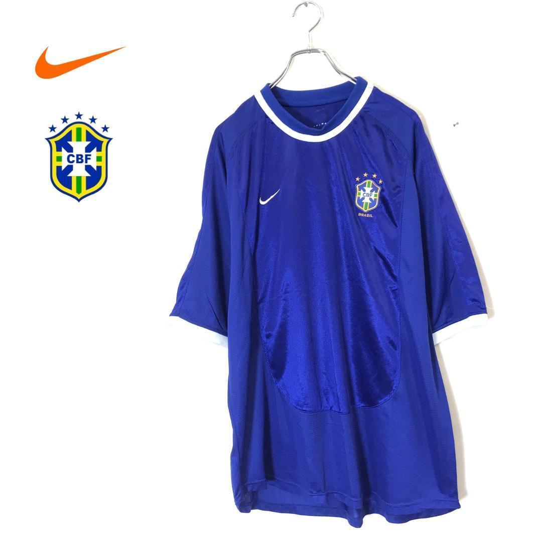 old 00年 NIKE ブラジル代表 ゲームシャツ ユニフォーム アウェイ