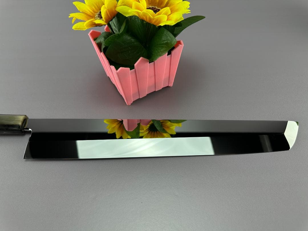 5528梵静刃物骨切り鱧切り 尺一ウルトラ鏡面仕上げ刺身包丁スネークウッド八角柄