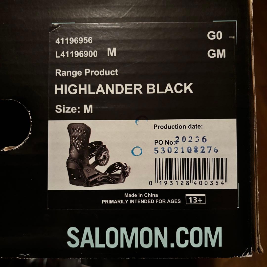 SALOMON サロモン HIGHLANDER ハイランダー Mサイズ ブラック