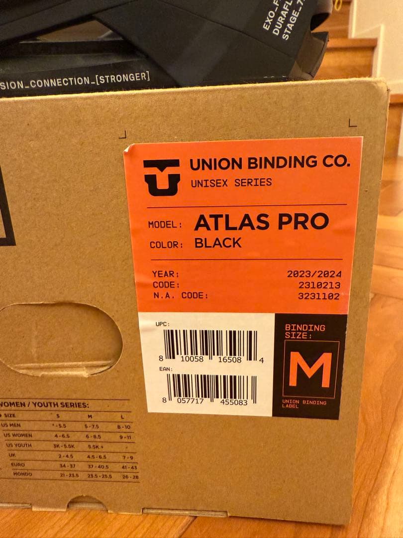 UNION ATLAS PRO ビンディング ブラック Mサイズ 23/24