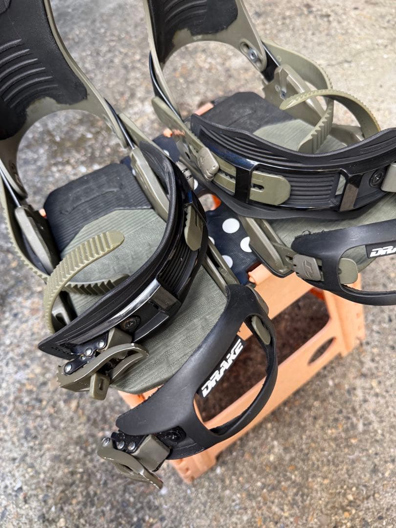 DRAKE スノーボードビンディング オリーブグリーン