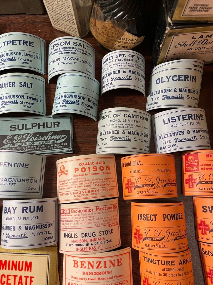 海外 ファーマシーラベル 75種各一枚計75枚 ➕薬袋一枚 ✖️