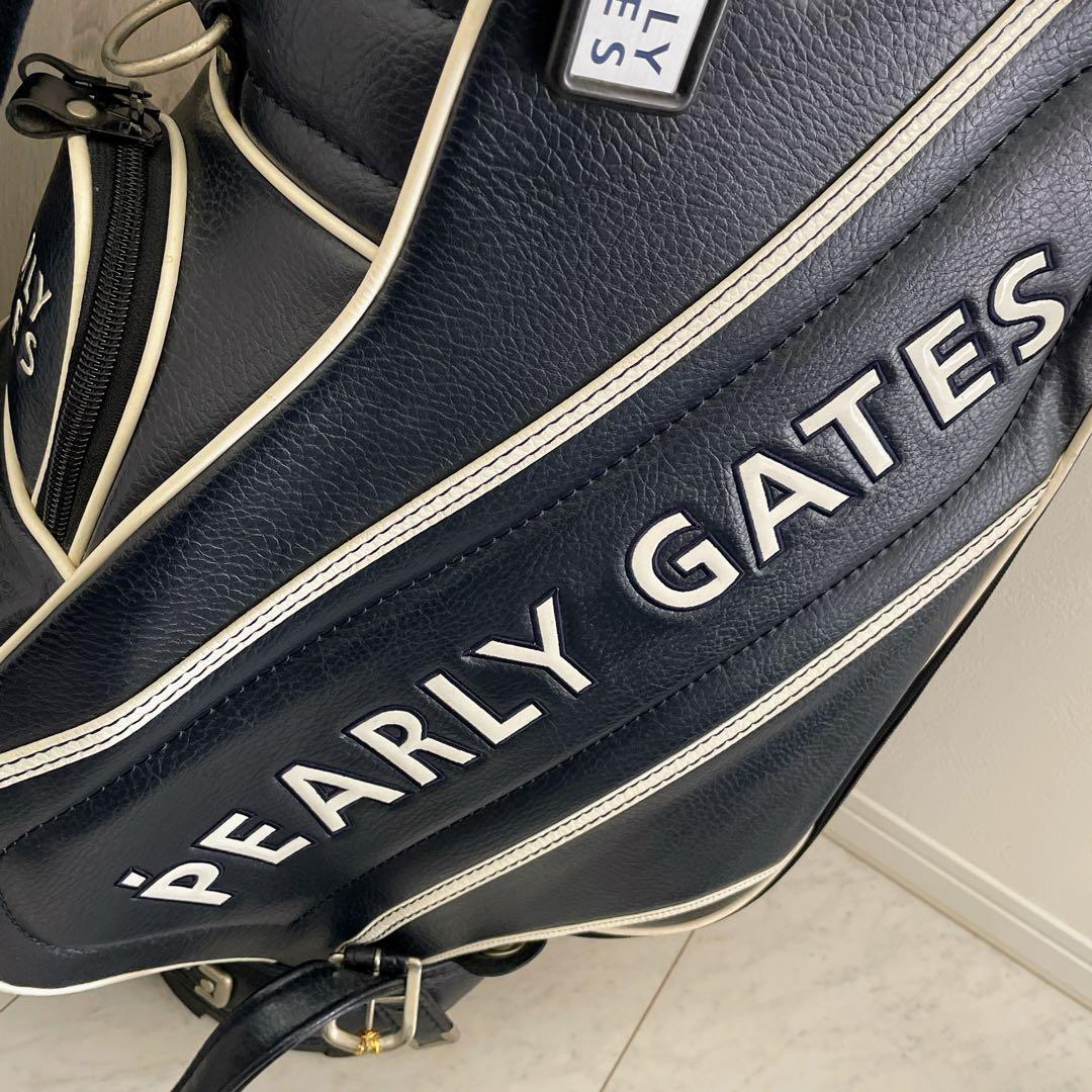 正規品　パーリーゲイツ　キャディバッグ　3点式　ネイビー　ショルダーパット付